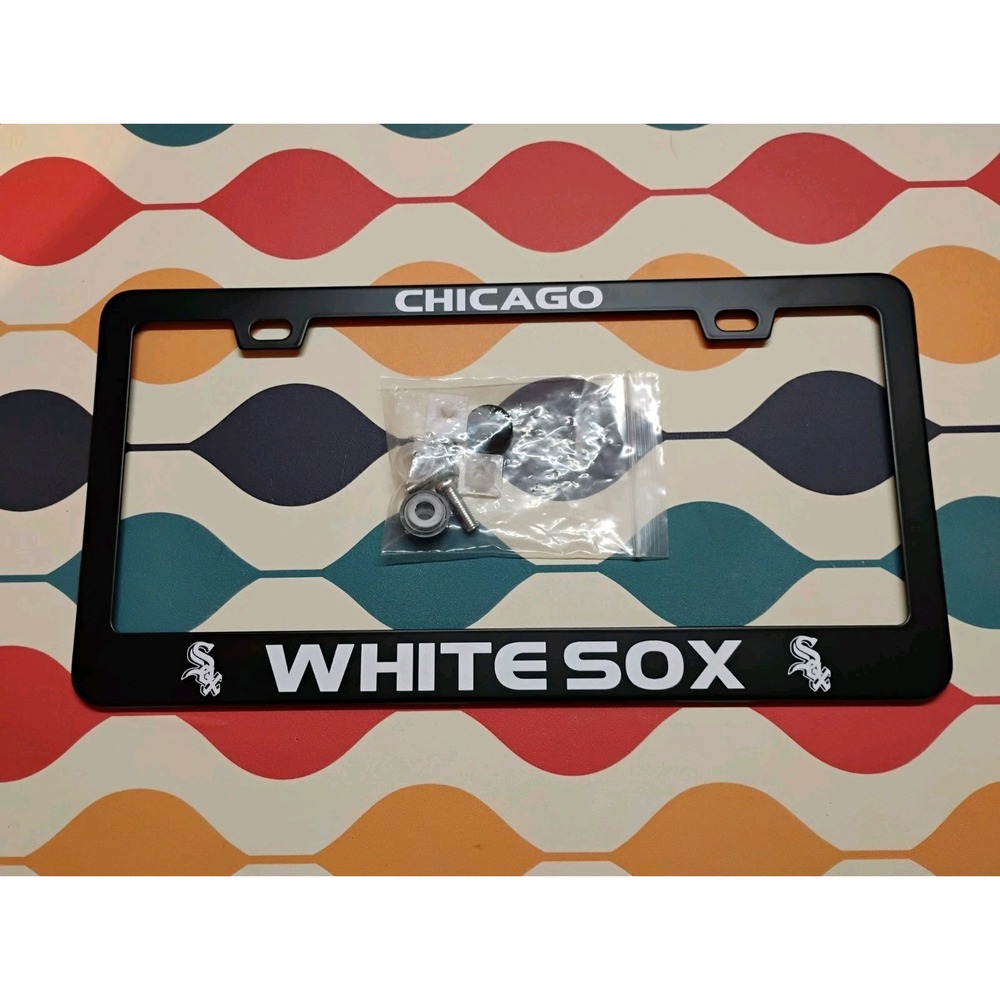 MLB Chicago White Sox Licence Plate Cover Car Accessories Baseball Fan